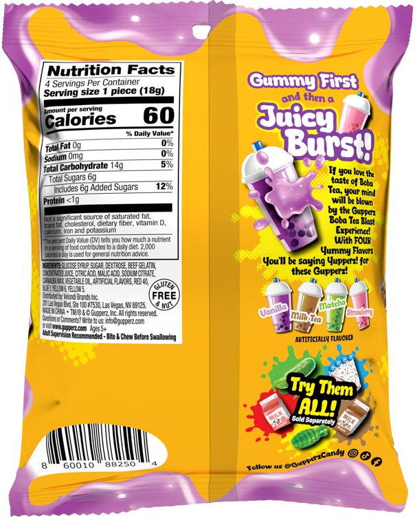 Gupperz Boba Tea Blast 2.54oz (12 Bags)